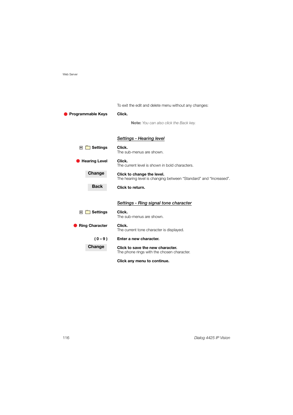 AASTRA 4425 IP Vision (SIP) for MX-ONE User Guide User Manual | Page 115 / 134