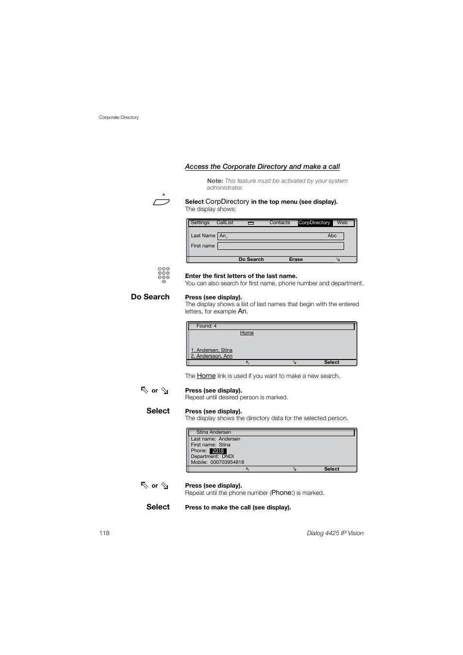 AASTRA 4425 IP Vision (SIP) for MX-ONE User Guide User Manual | Page 117 / 134