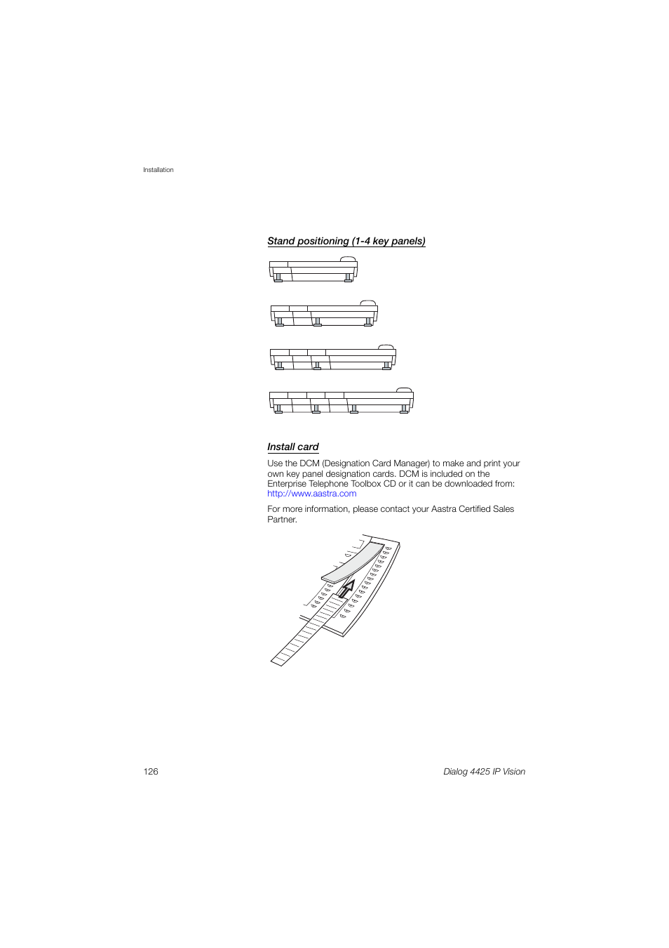 AASTRA 4425 IP Vision (SIP) for MX-ONE User Guide User Manual | Page 125 / 134