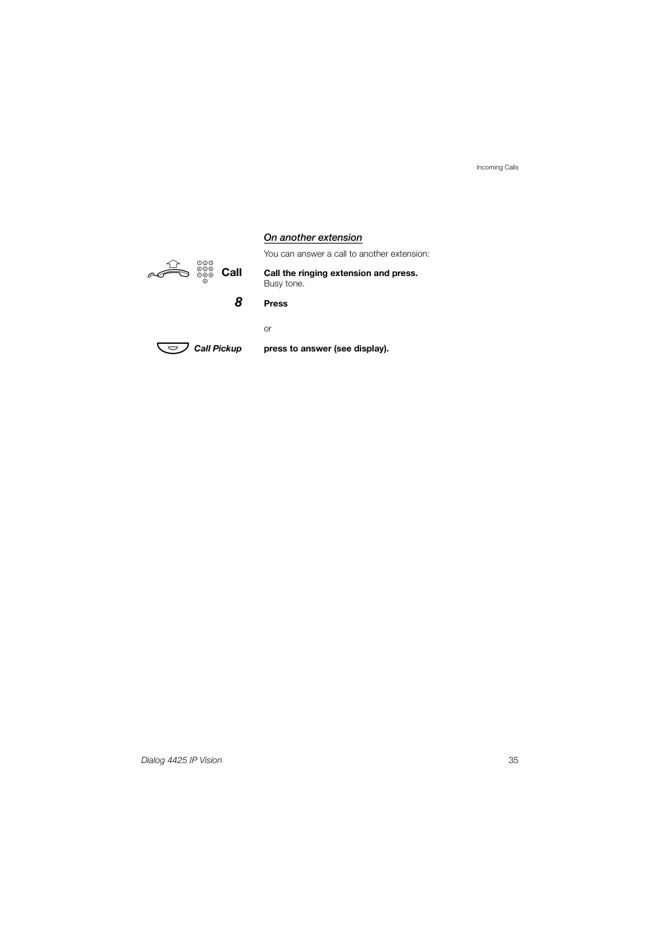 AASTRA 4425 IP Vision (SIP) for MX-ONE User Guide User Manual | Page 34 / 134