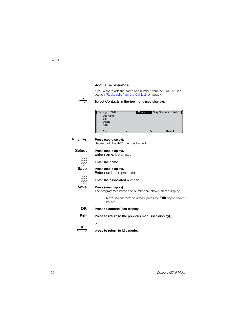 AASTRA 4425 IP Vision (SIP) for MX-ONE User Guide User Manual | Page 53 / 134