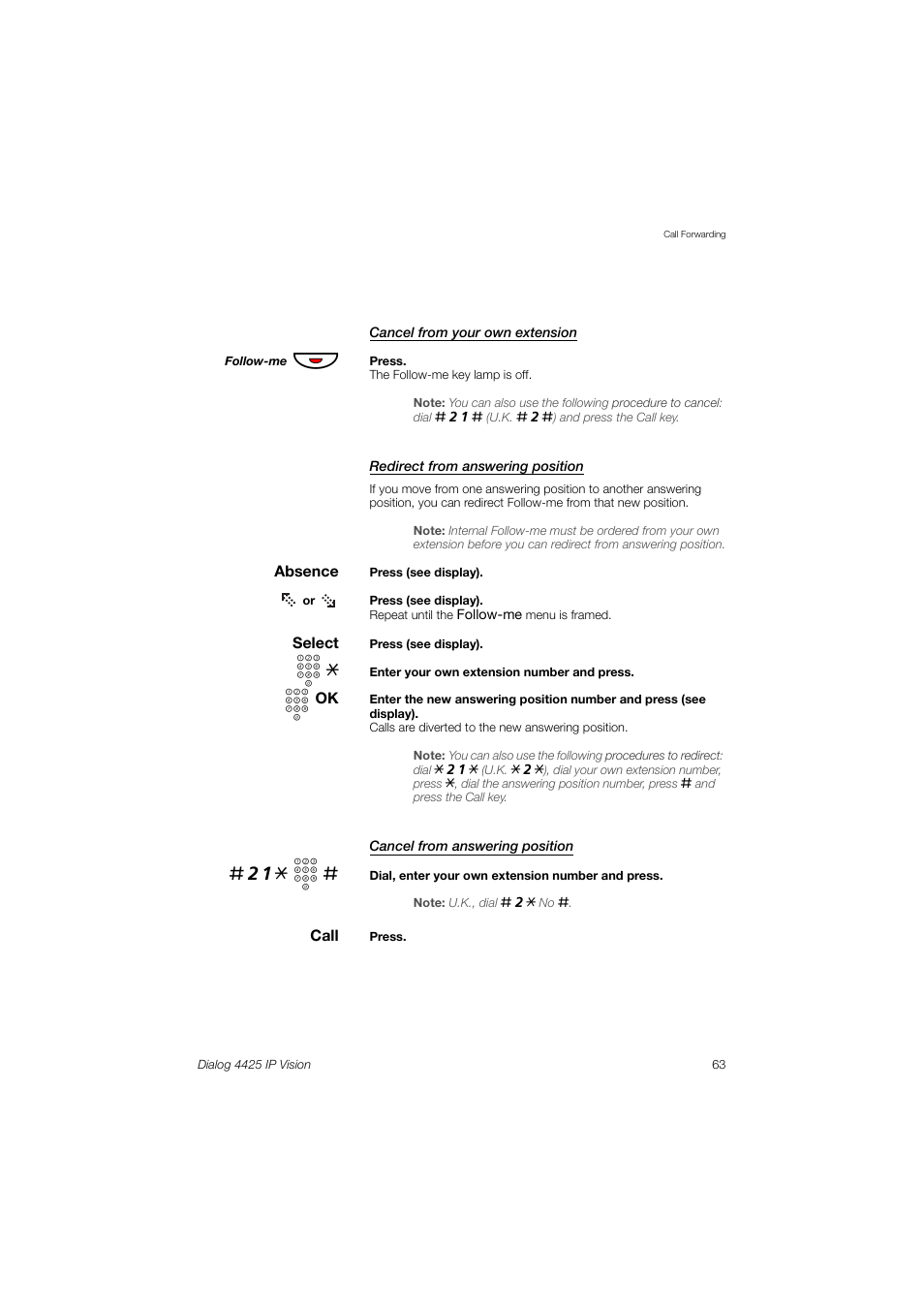 21* z | AASTRA 4425 IP Vision (SIP) for MX-ONE User Guide User Manual | Page 62 / 134