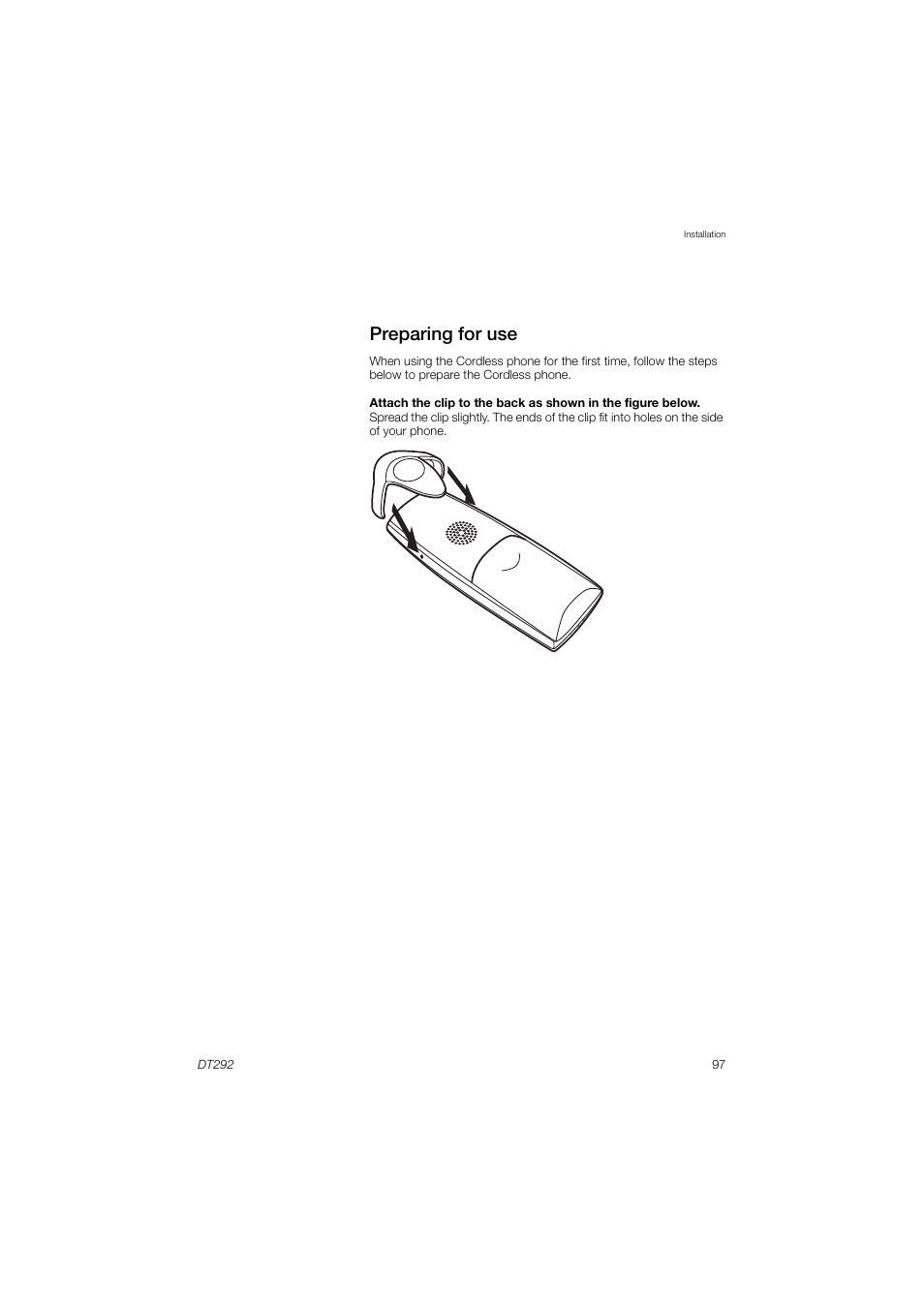 Preparing for use | AASTRA DT292 for BusinessPhone User Guide EN User Manual | Page 97 / 121