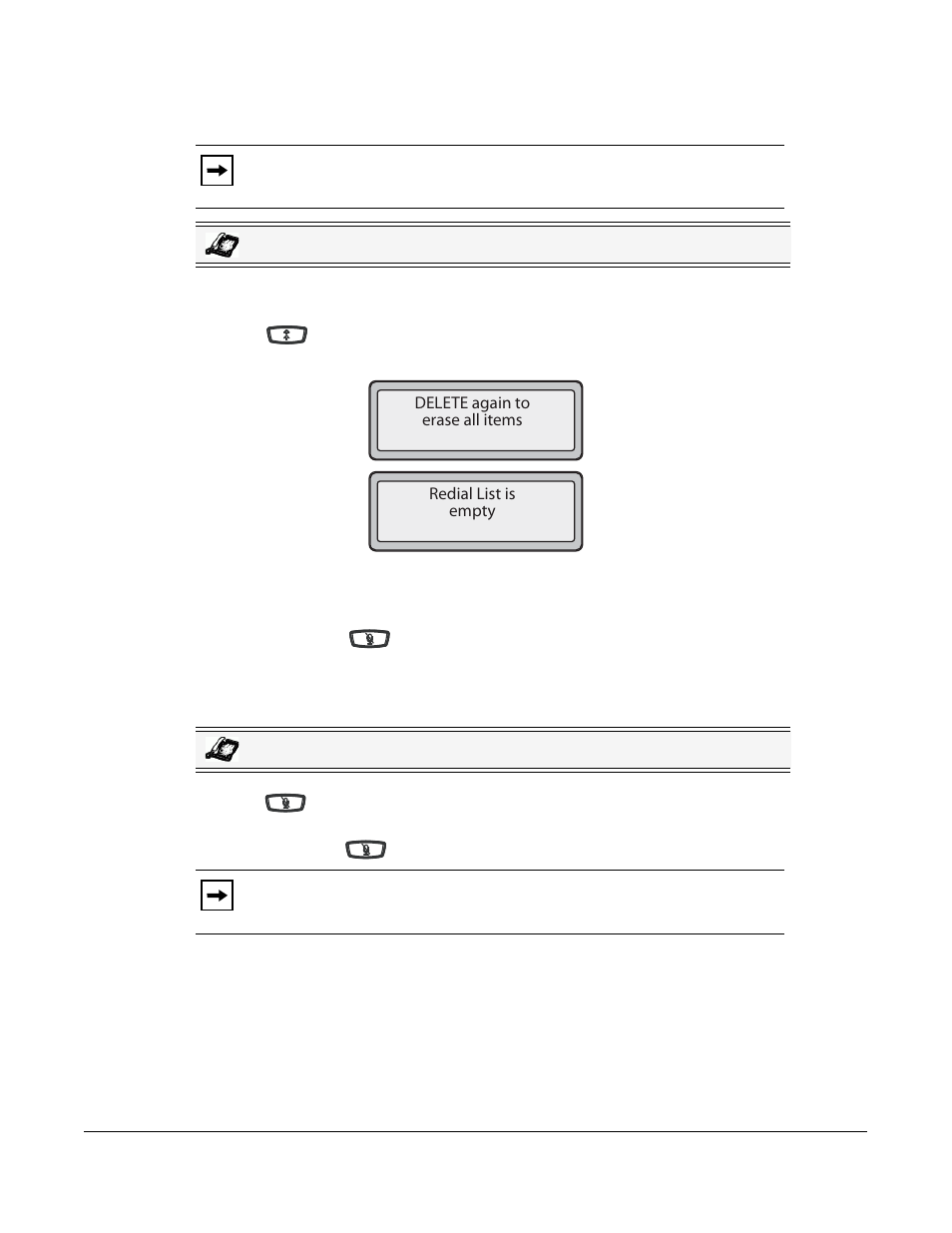 Deleting from the redial list, Delete all items, Mute | Making calls | AASTRA 6730i (Version 2.5 Symbol Keypad) User Guide EN User Manual | Page 113 / 214