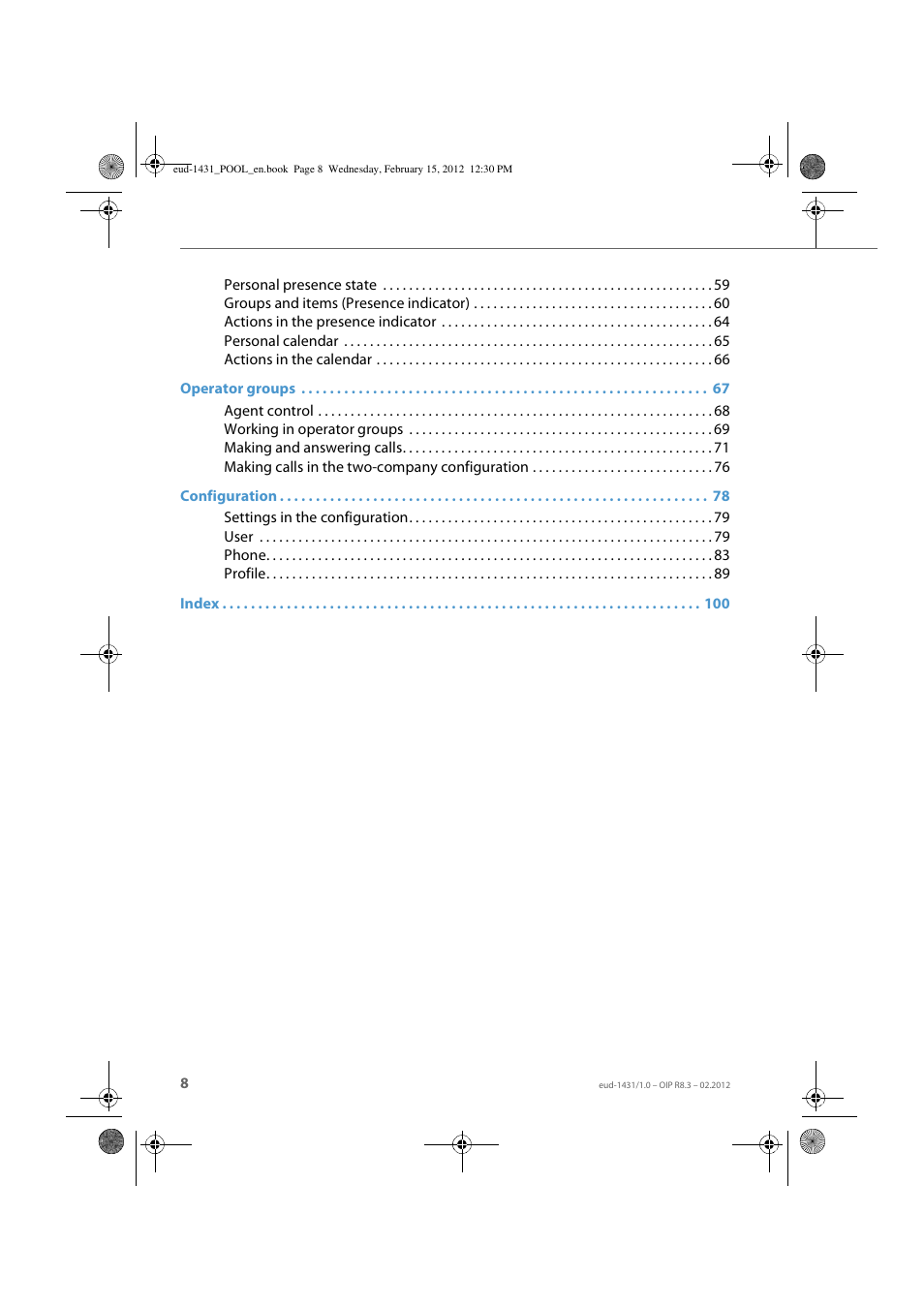 AASTRA 1560_1560ip User Guide User Manual | Page 8 / 104