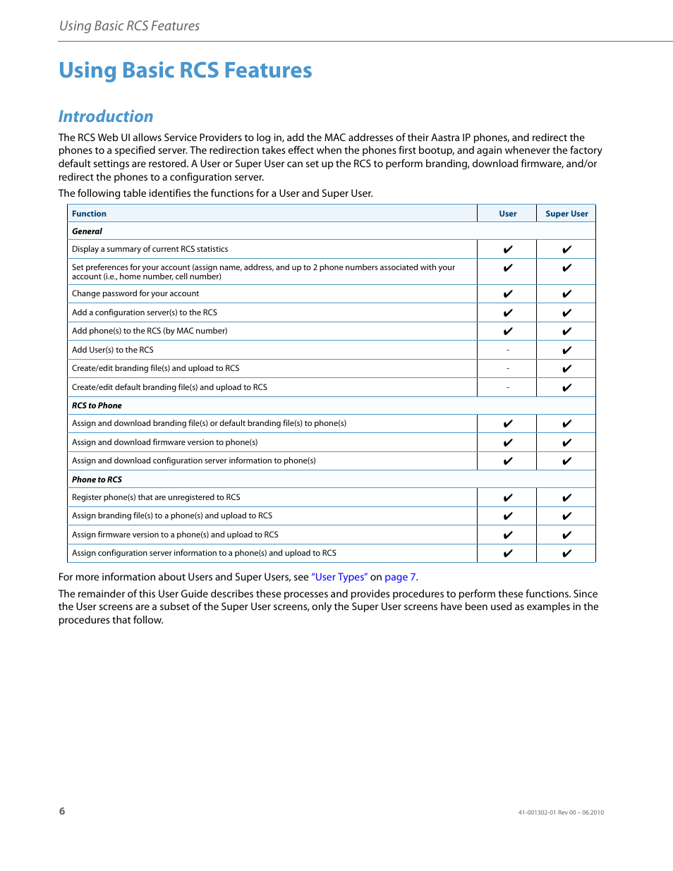 Using basic rcs features, Introduction | AASTRA Re-direction Services (RCS) User Guide EN User Manual | Page 10 / 61