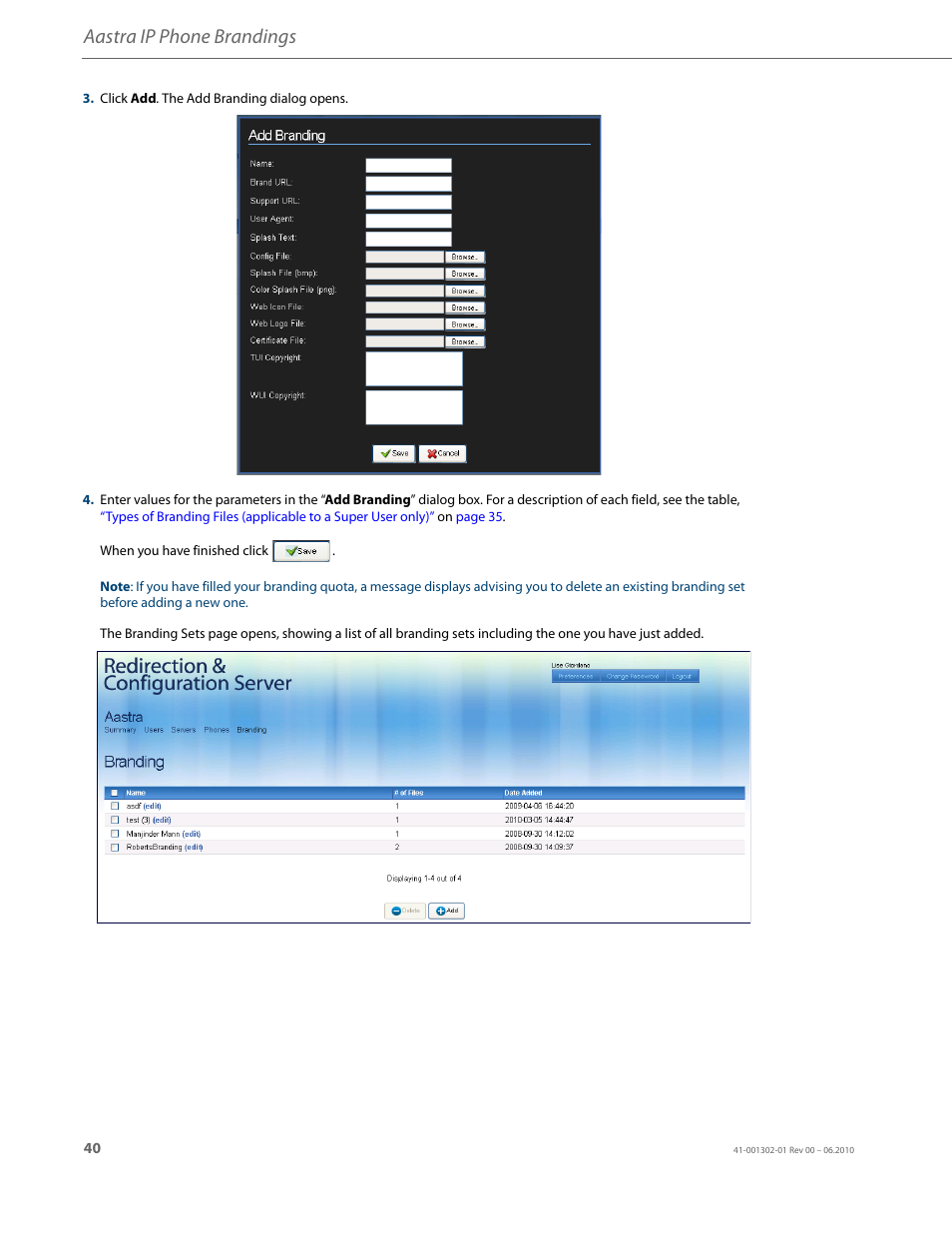 Aastra ip phone brandings | AASTRA Re-direction Services (RCS) User Guide EN User Manual | Page 44 / 61