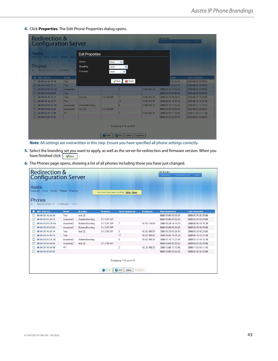 Aastra ip phone brandings | AASTRA Re-direction Services (RCS) User Guide EN User Manual | Page 47 / 61