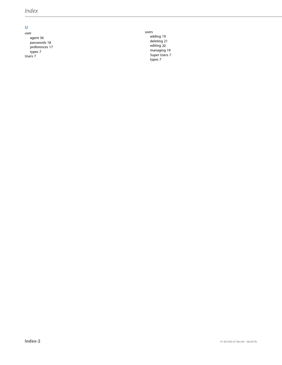 Index | AASTRA Re-direction Services (RCS) User Guide EN User Manual | Page 60 / 61