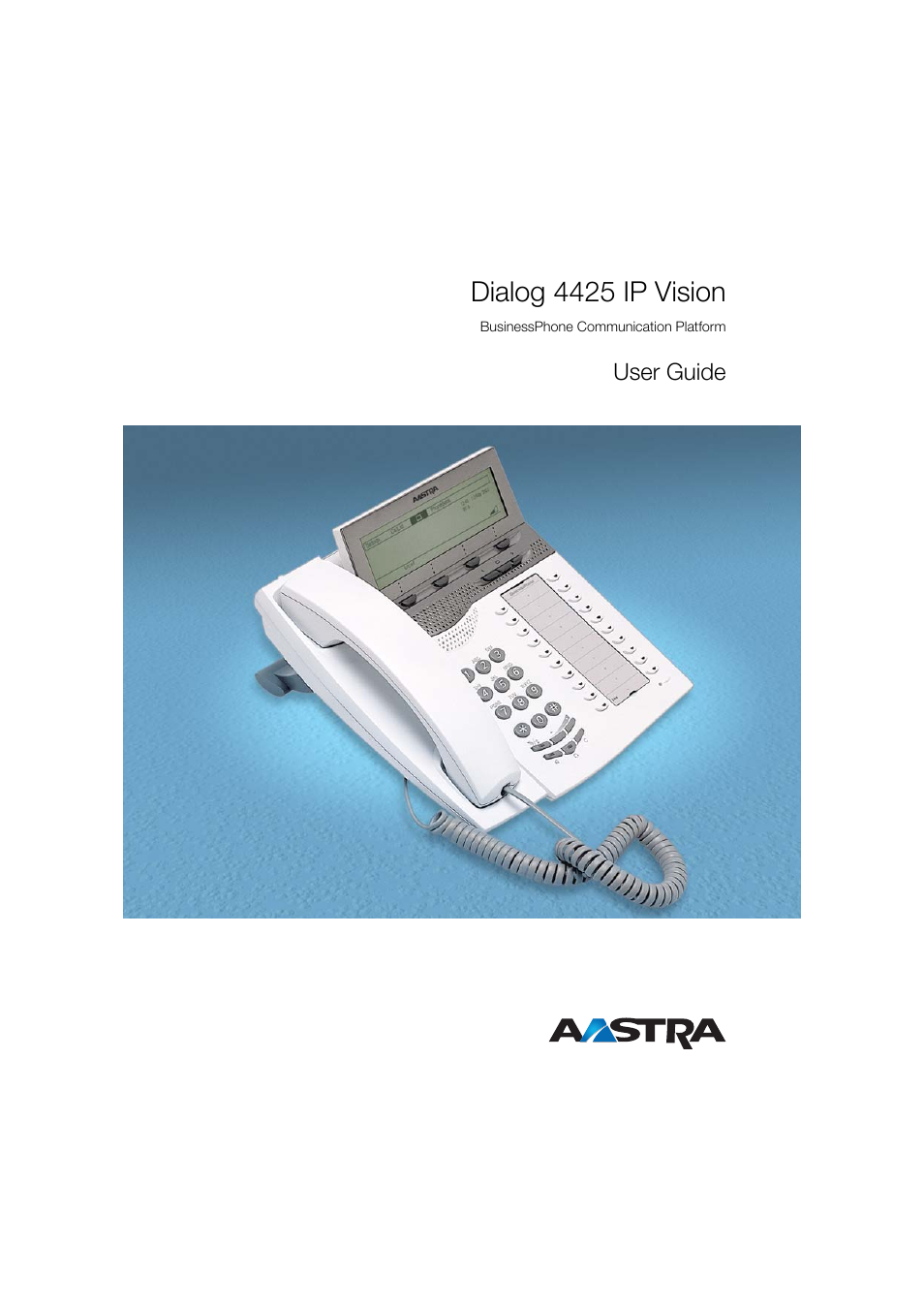 AASTRA 4425 IP Vision for BusinessPhone User Guide User Manual | 153 pages