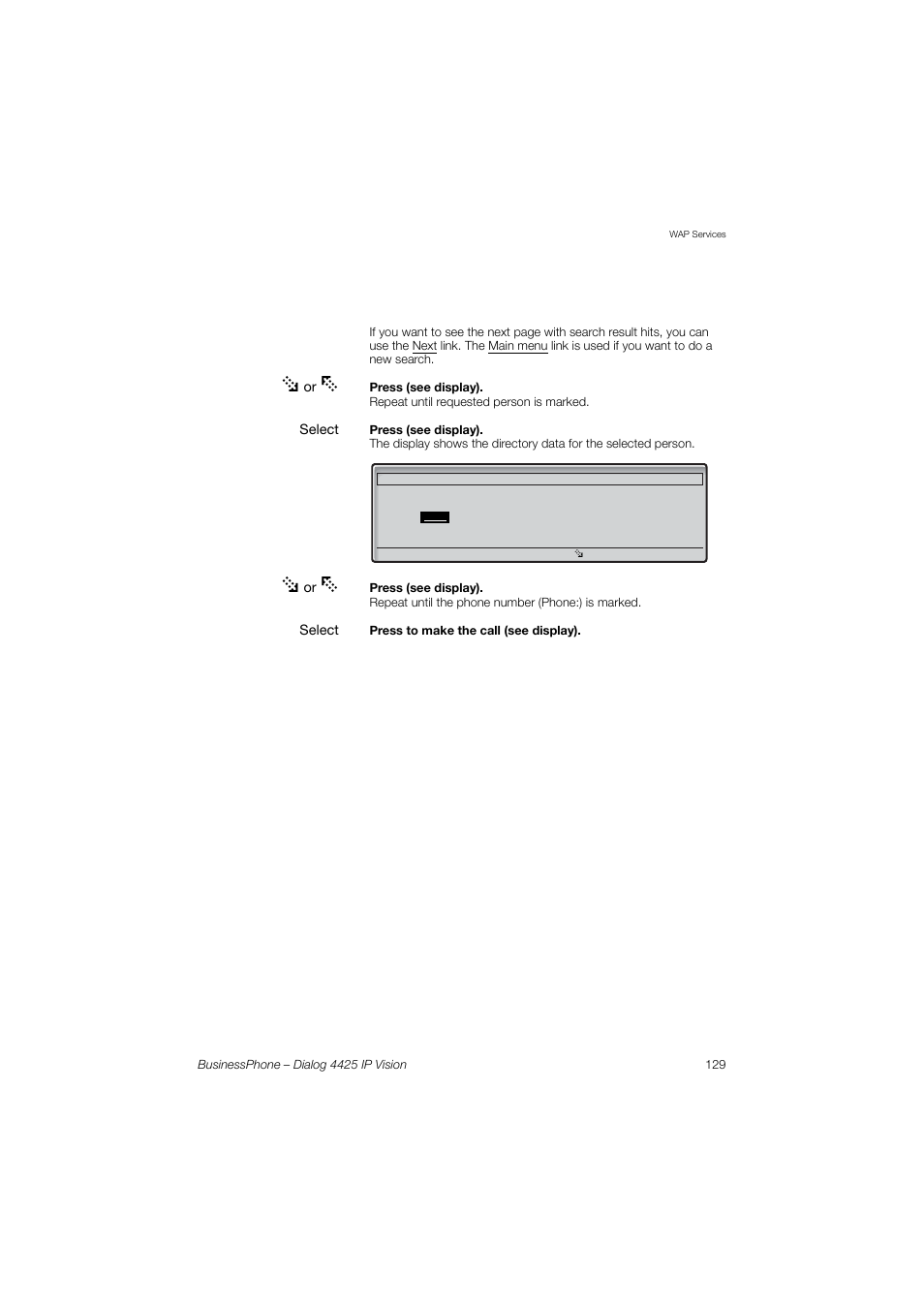 AASTRA 4425 IP Vision for BusinessPhone User Guide User Manual | Page 129 / 153