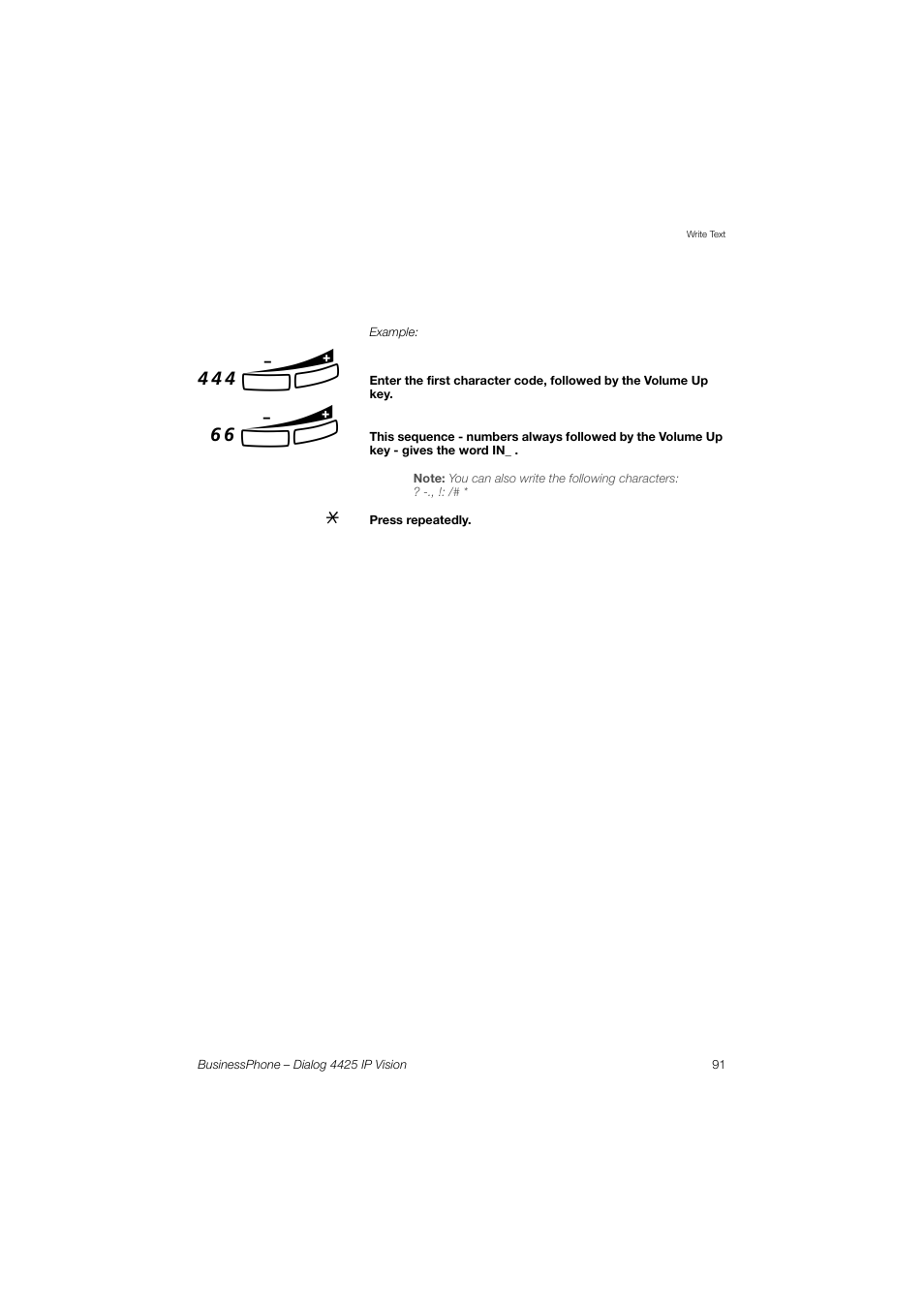 444 ì, 66 ì | AASTRA 4425 IP Vision for BusinessPhone User Guide User Manual | Page 91 / 153