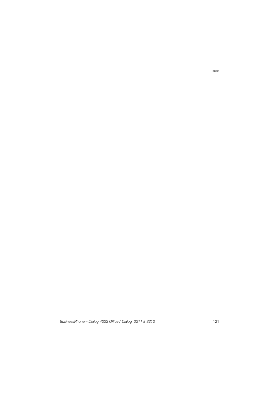 AASTRA 4222 Office for BusinessPhone User Guide EN User Manual | Page 121 / 124