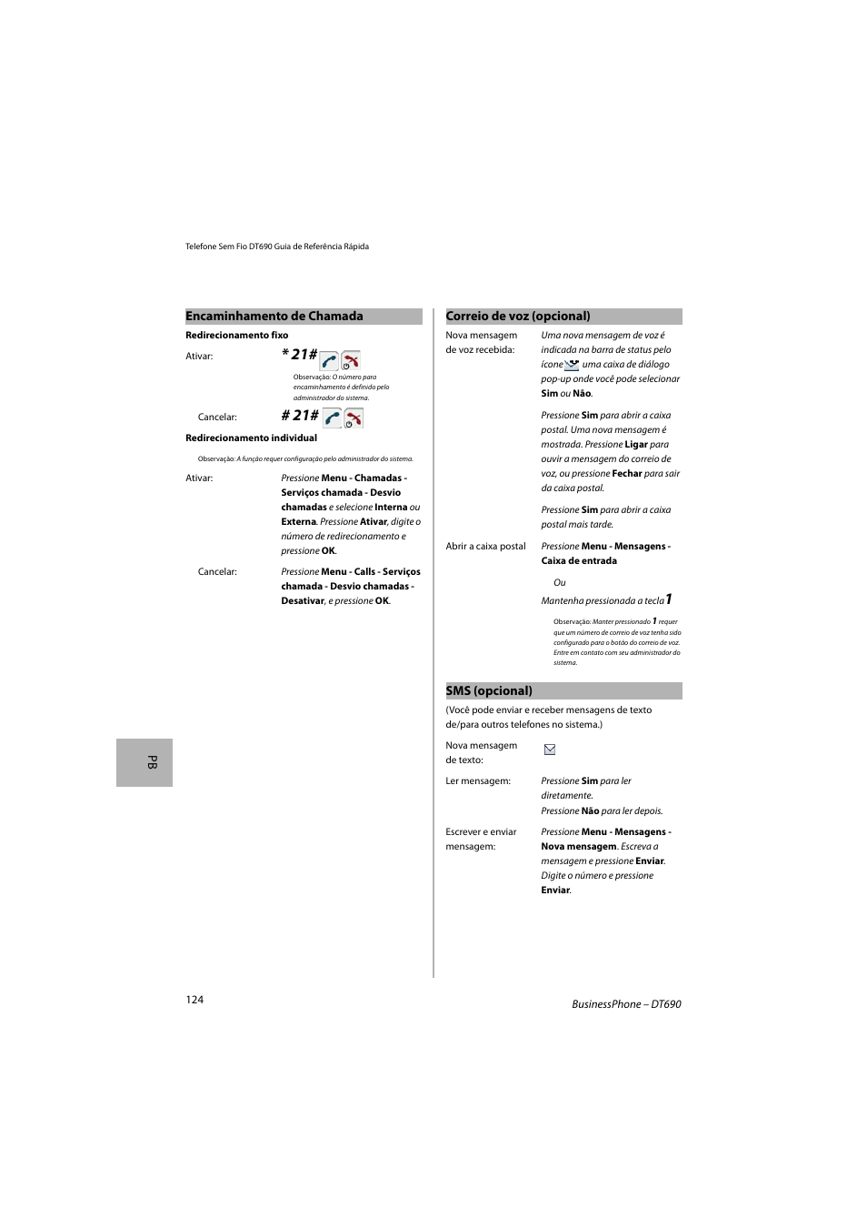 AASTRA DT690 for BusinessPhone Quick Reference Guide User Manual | Page 124 / 176