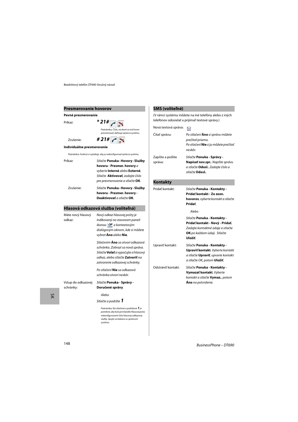 AASTRA DT690 for BusinessPhone Quick Reference Guide User Manual | Page 148 / 176