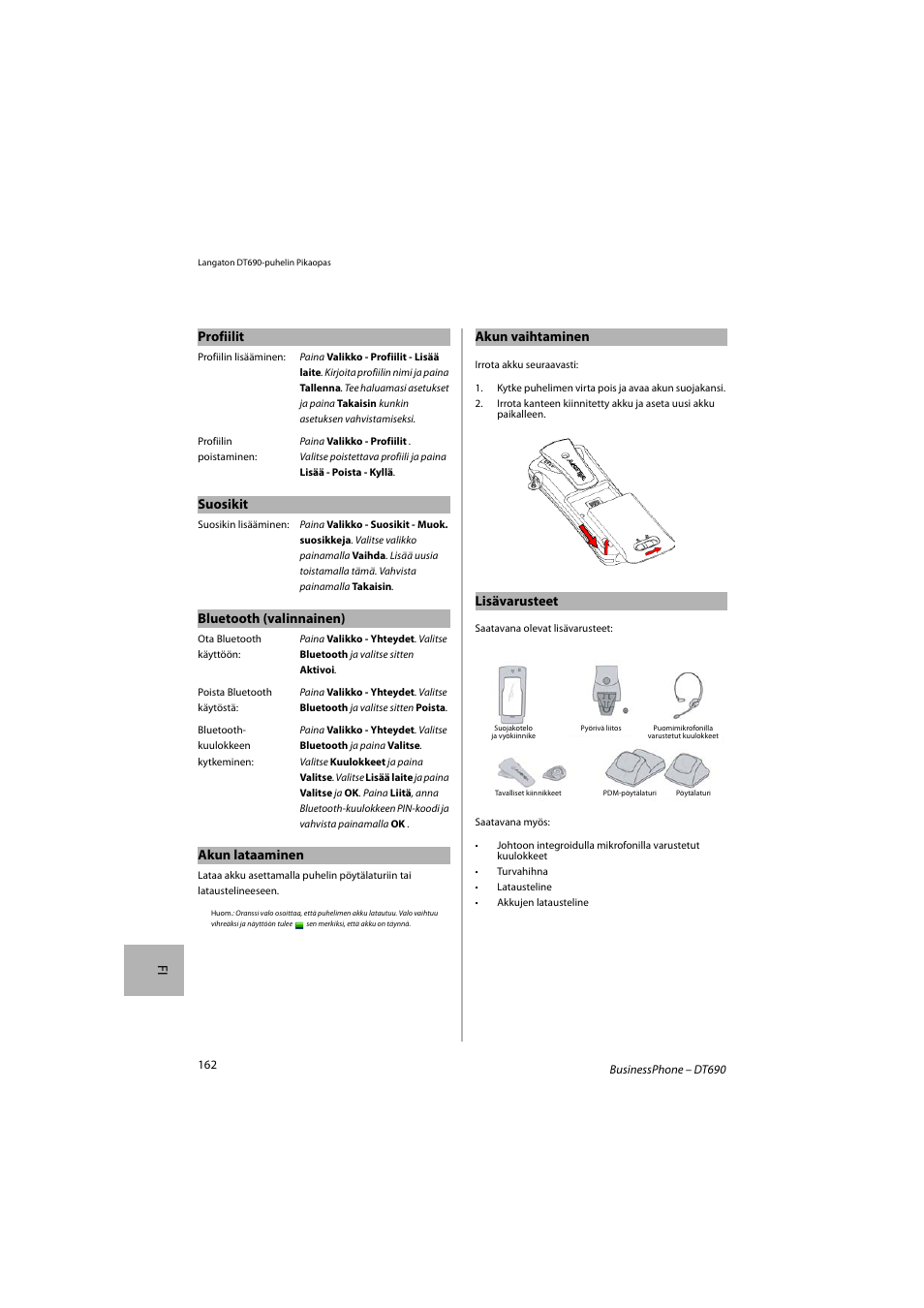 AASTRA DT690 for BusinessPhone Quick Reference Guide User Manual | Page 162 / 176