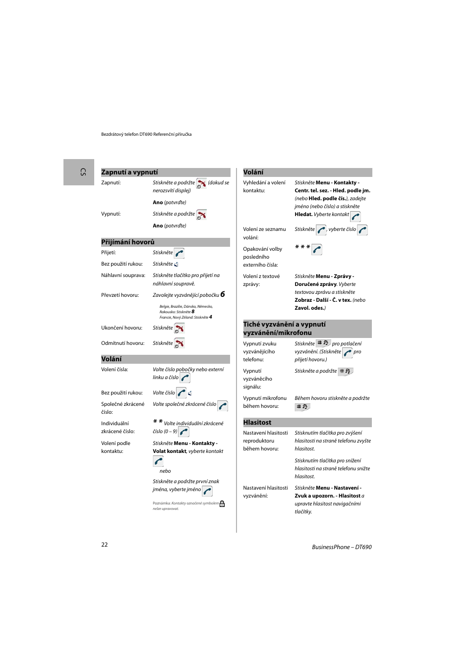 AASTRA DT690 for BusinessPhone Quick Reference Guide User Manual | Page 22 / 176