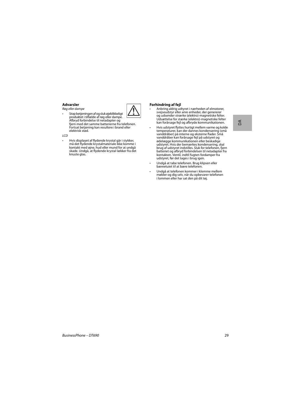 AASTRA DT690 for BusinessPhone Quick Reference Guide User Manual | Page 29 / 176
