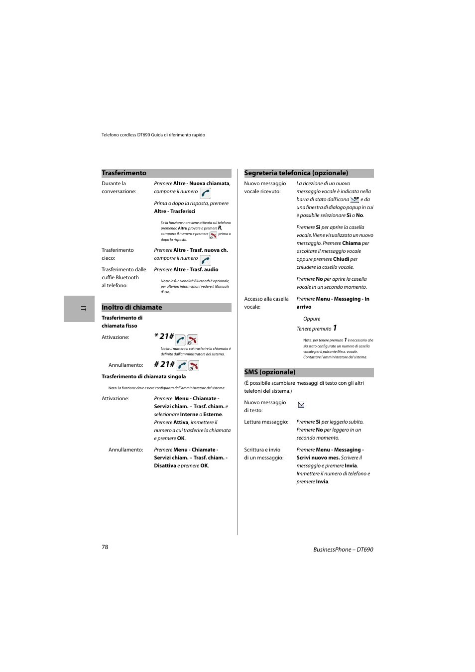 AASTRA DT690 for BusinessPhone Quick Reference Guide User Manual | Page 78 / 176