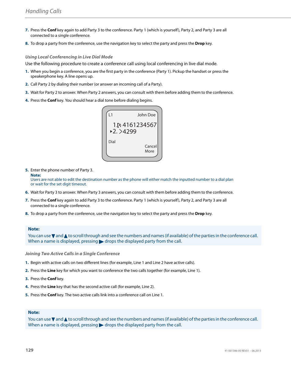 Handling calls | AASTRA 6755i User Guide EN User Manual | Page 136 / 221