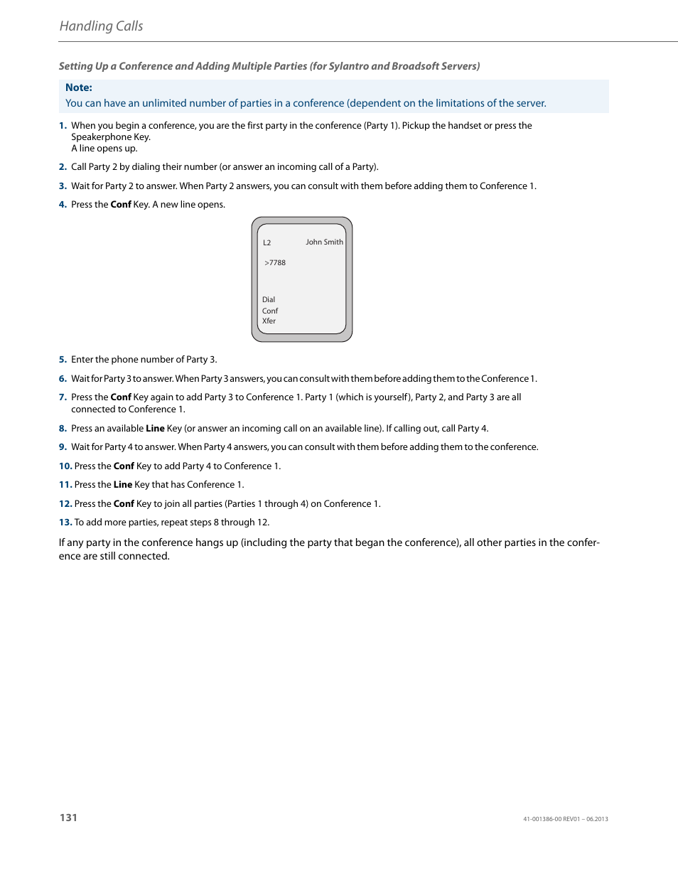 Handling calls | AASTRA 6755i User Guide EN User Manual | Page 138 / 221