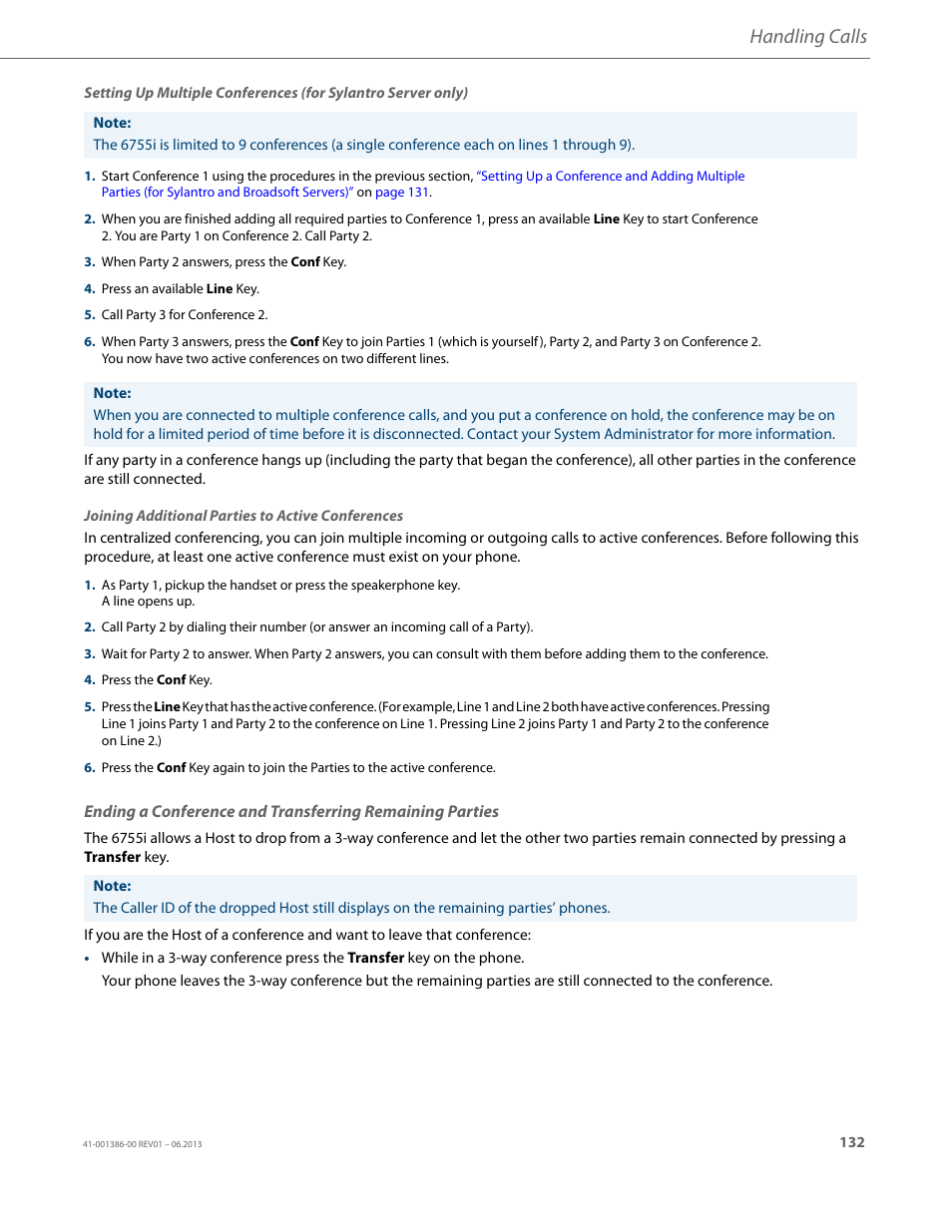 Handling calls | AASTRA 6755i User Guide EN User Manual | Page 139 / 221