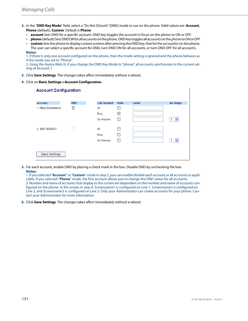 Managing calls | AASTRA 6755i User Guide EN User Manual | Page 158 / 221