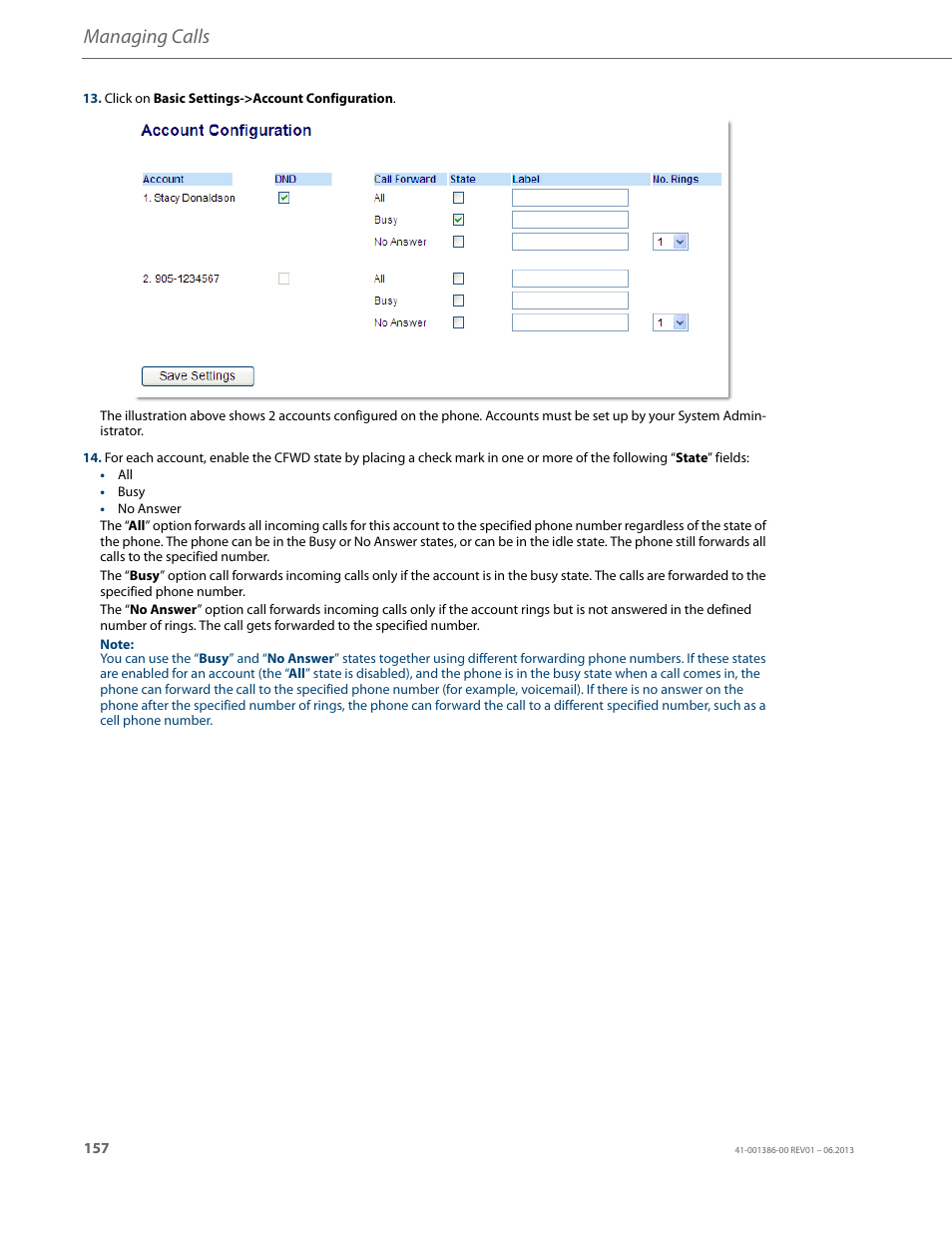 Managing calls | AASTRA 6755i User Guide EN User Manual | Page 164 / 221