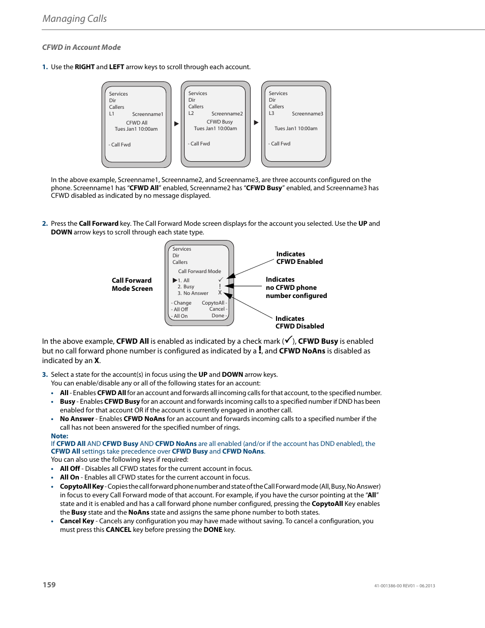 Managing calls | AASTRA 6755i User Guide EN User Manual | Page 166 / 221