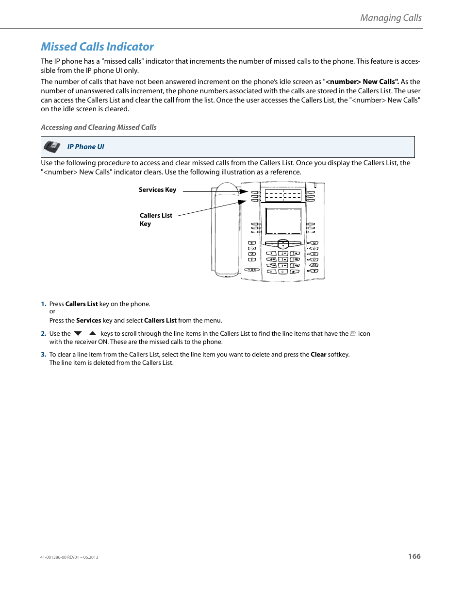 Missed calls indicator, Managing calls | AASTRA 6755i User Guide EN User Manual | Page 173 / 221