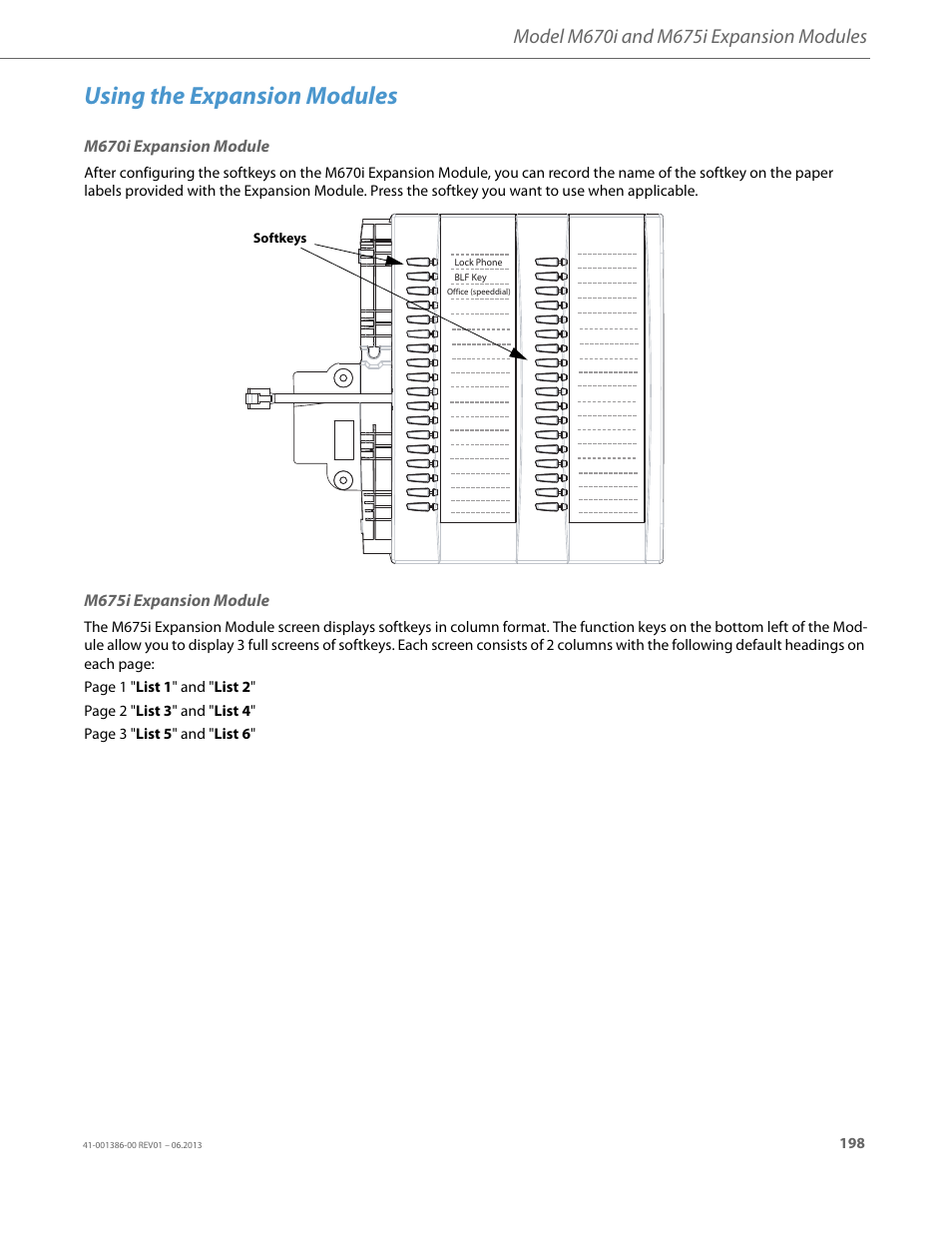 Using the expansion modules, M670i expansion module, M675i expansion module | AASTRA 6755i User Guide EN User Manual | Page 205 / 221