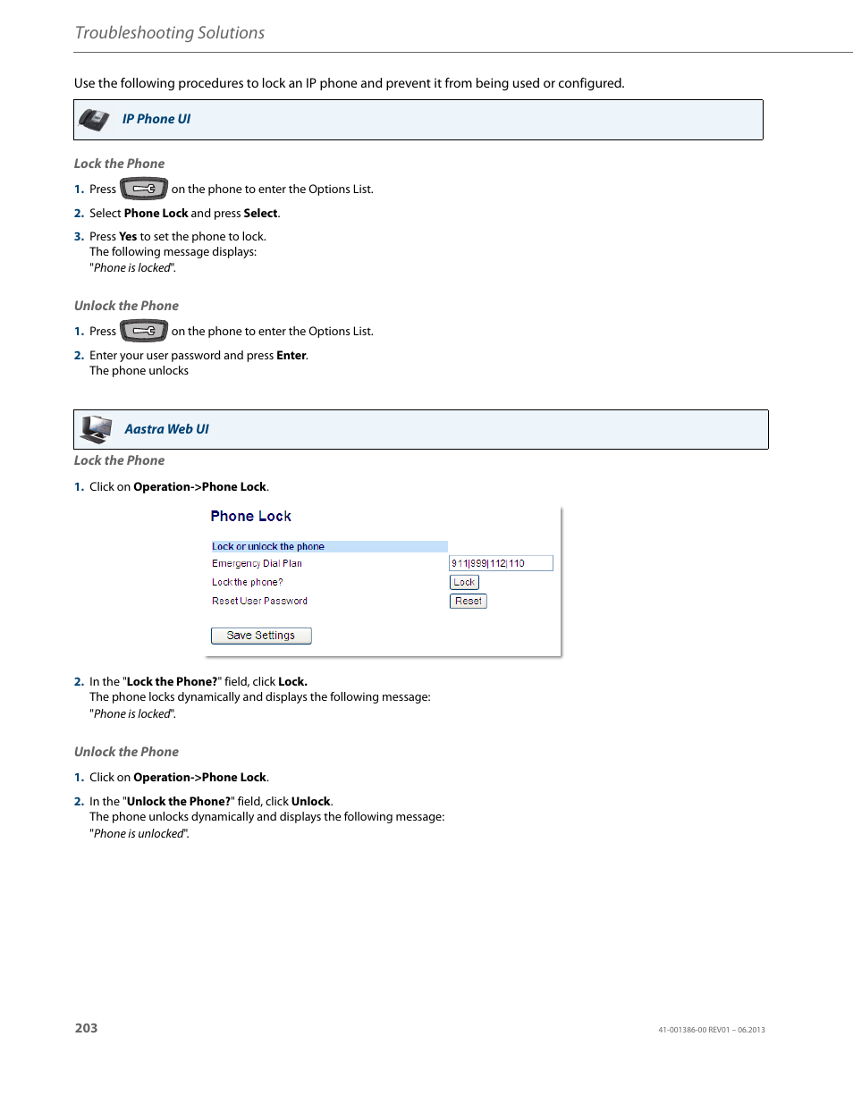Troubleshooting solutions | AASTRA 6755i User Guide EN User Manual | Page 210 / 221