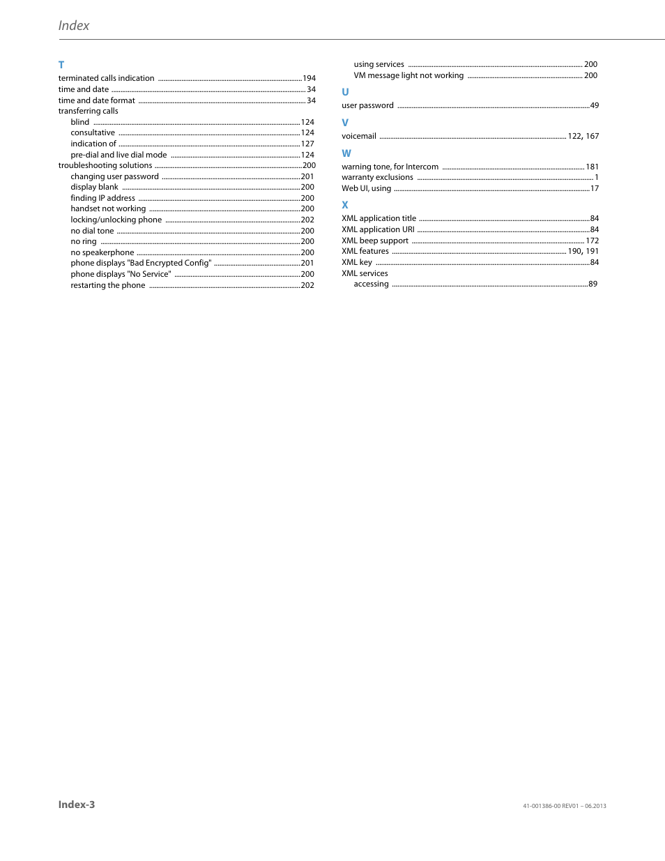 Index | AASTRA 6755i User Guide EN User Manual | Page 220 / 221