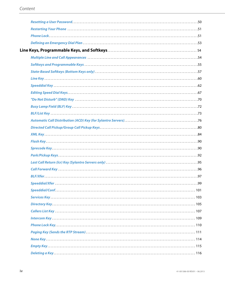 Content | AASTRA 6755i User Guide EN User Manual | Page 4 / 221
