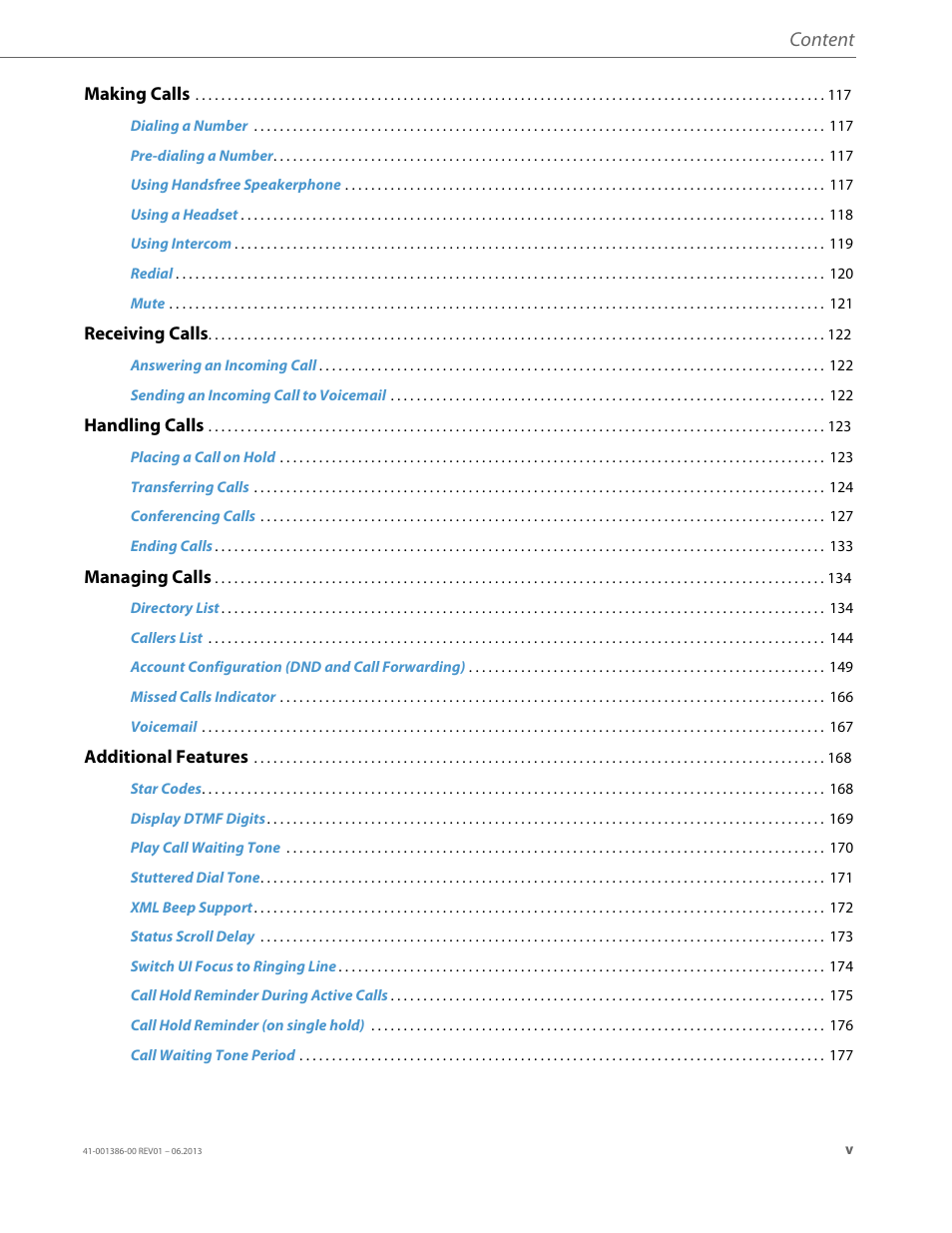 Content | AASTRA 6755i User Guide EN User Manual | Page 5 / 221