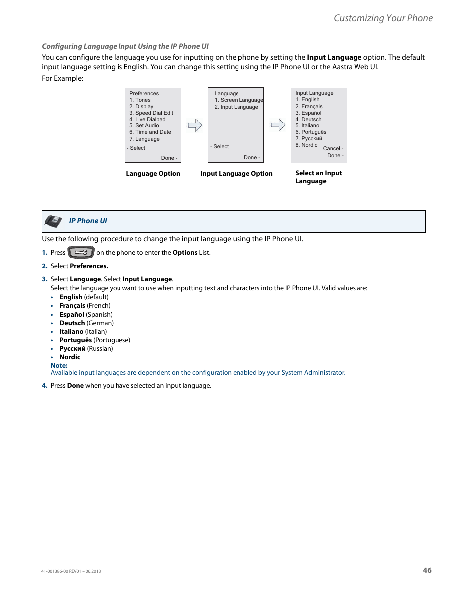 Customizing your phone | AASTRA 6755i User Guide EN User Manual | Page 53 / 221