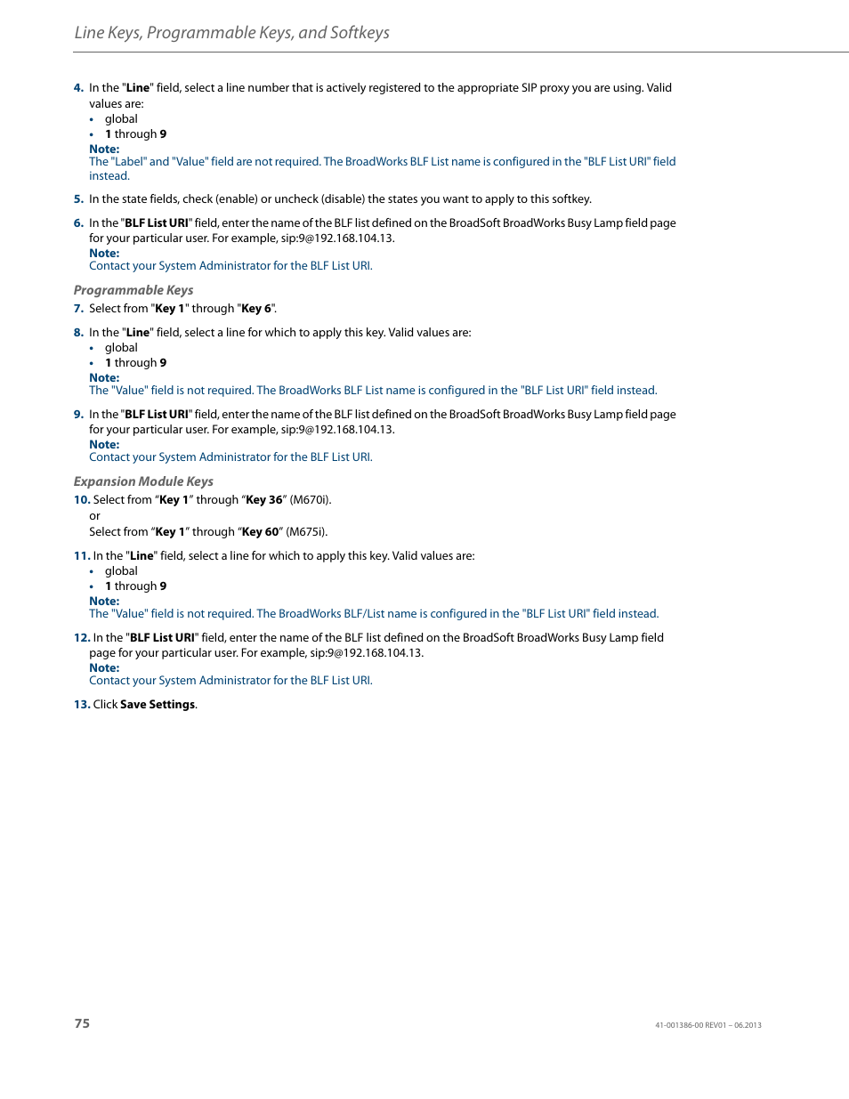 Line keys, programmable keys, and softkeys | AASTRA 6755i User Guide EN User Manual | Page 82 / 221