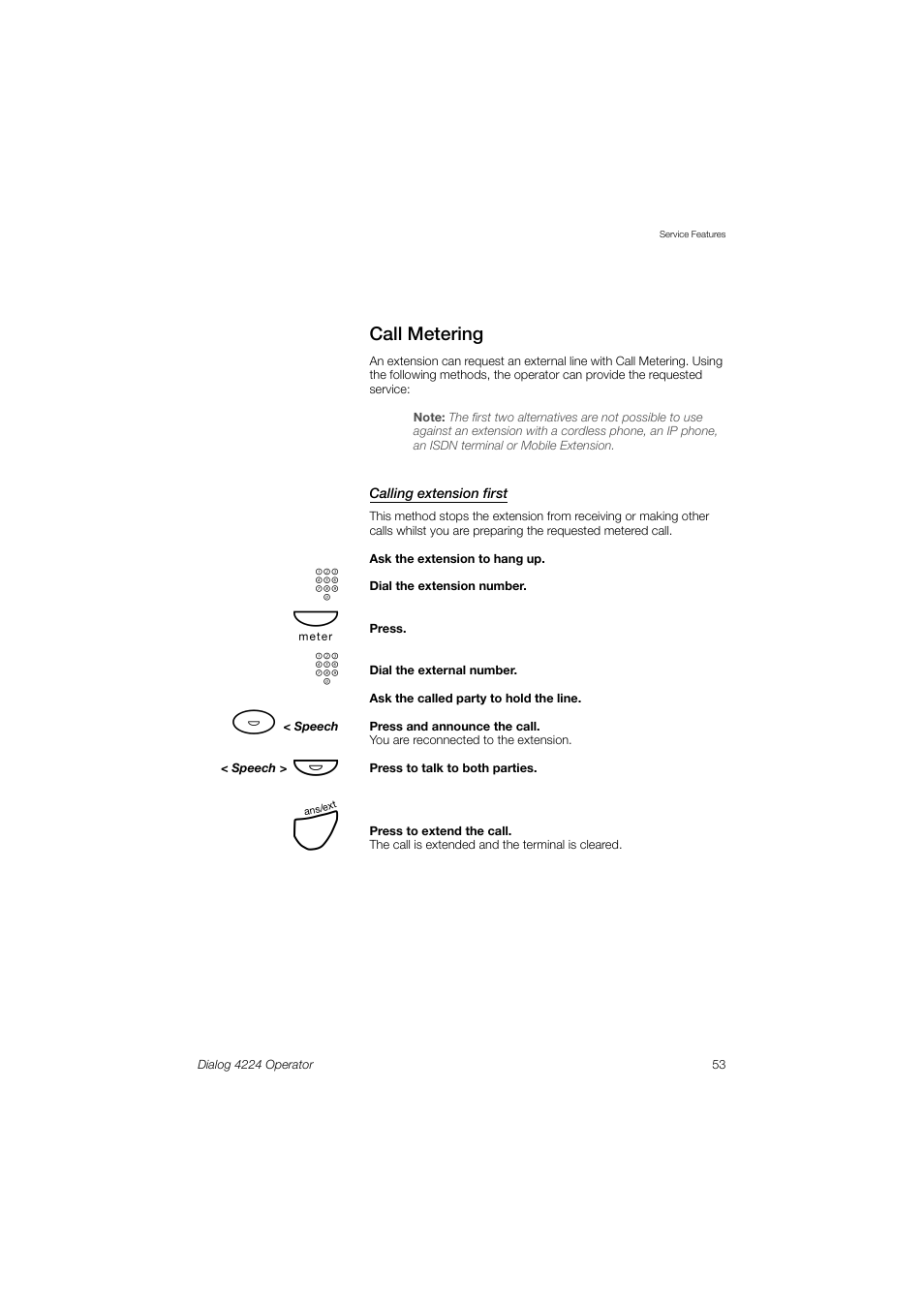 Call metering | AASTRA 4224 Operator for MX-ONE User Guide User Manual | Page 53 / 100