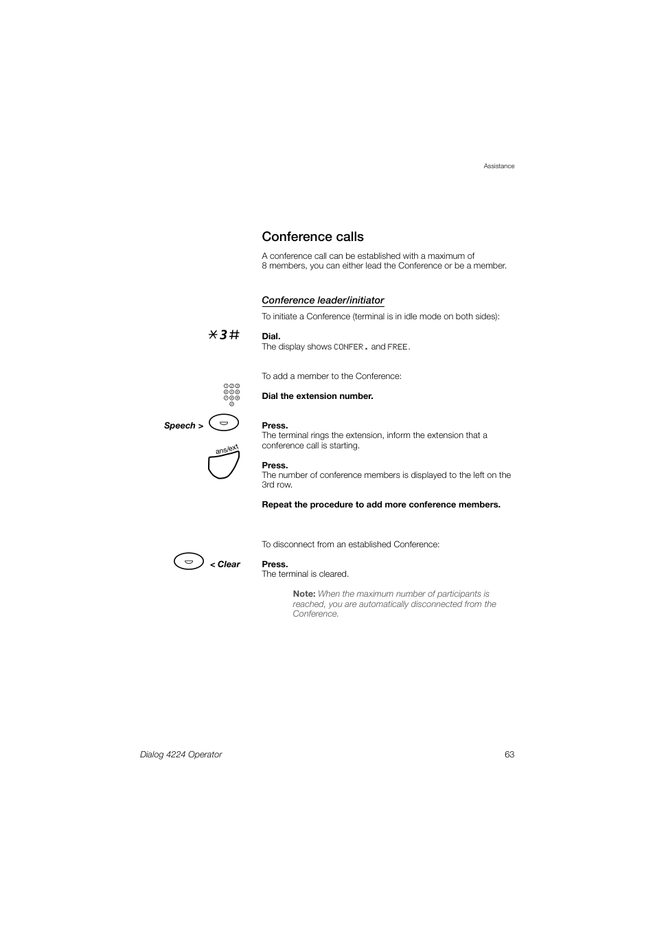 Conference calls | AASTRA 4224 Operator for MX-ONE User Guide User Manual | Page 63 / 100