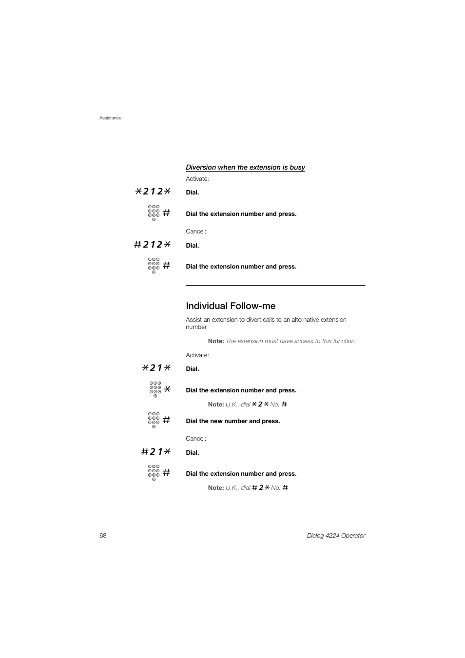 Individual follow-me | AASTRA 4224 Operator for MX-ONE User Guide User Manual | Page 68 / 100