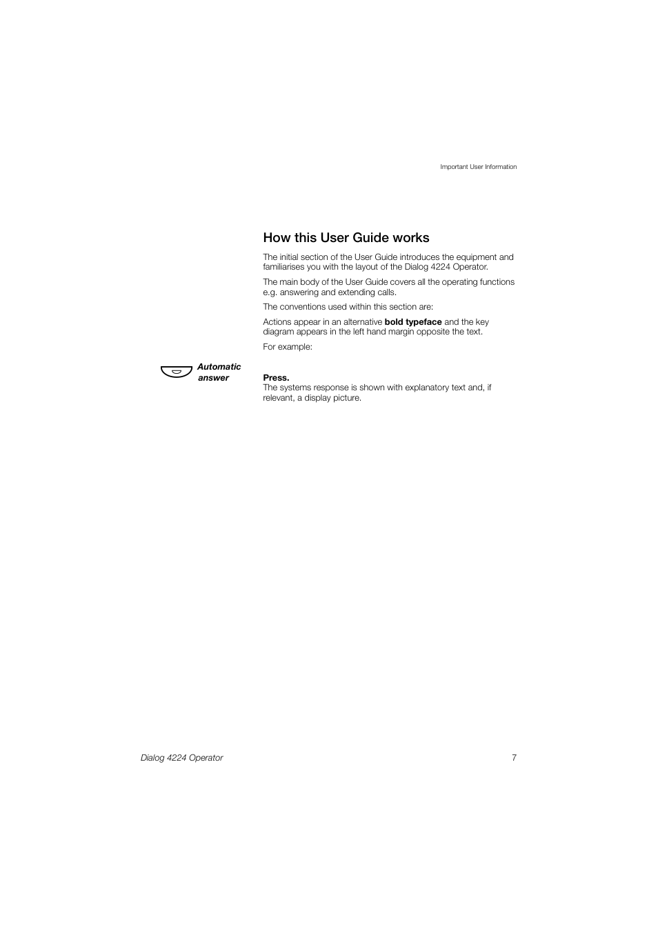 How this user guide works | AASTRA 4224 Operator for MX-ONE User Guide User Manual | Page 7 / 100
