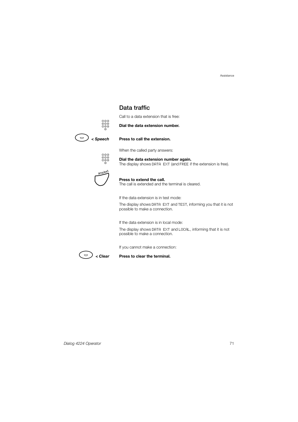 Data traffic | AASTRA 4224 Operator for MX-ONE User Guide User Manual | Page 71 / 100