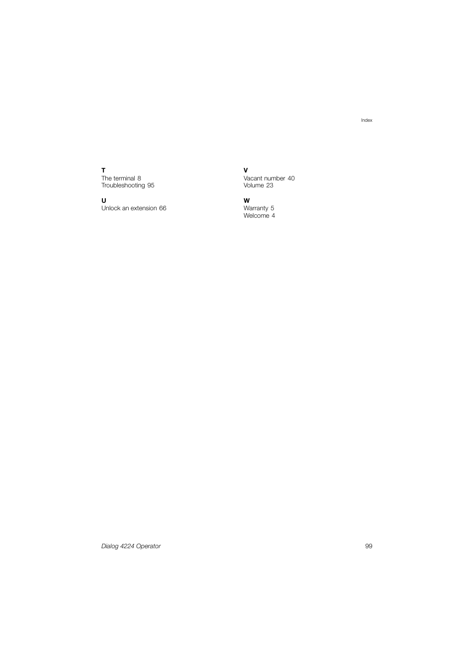 AASTRA 4224 Operator for MX-ONE User Guide User Manual | Page 99 / 100