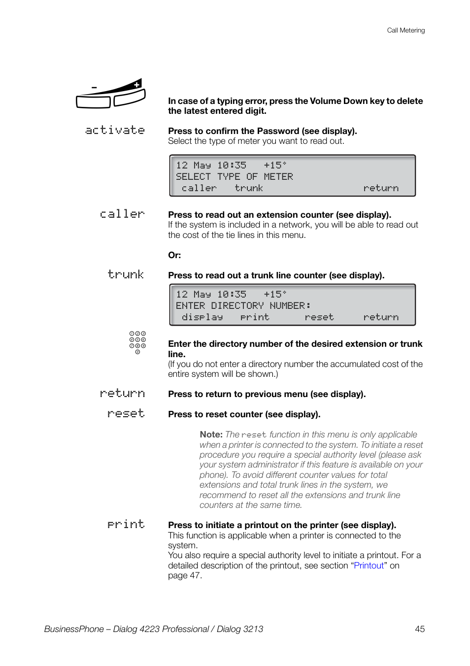 AASTRA 4223 Professional for BusinessPhone User Guide User Manual | Page 45 / 138