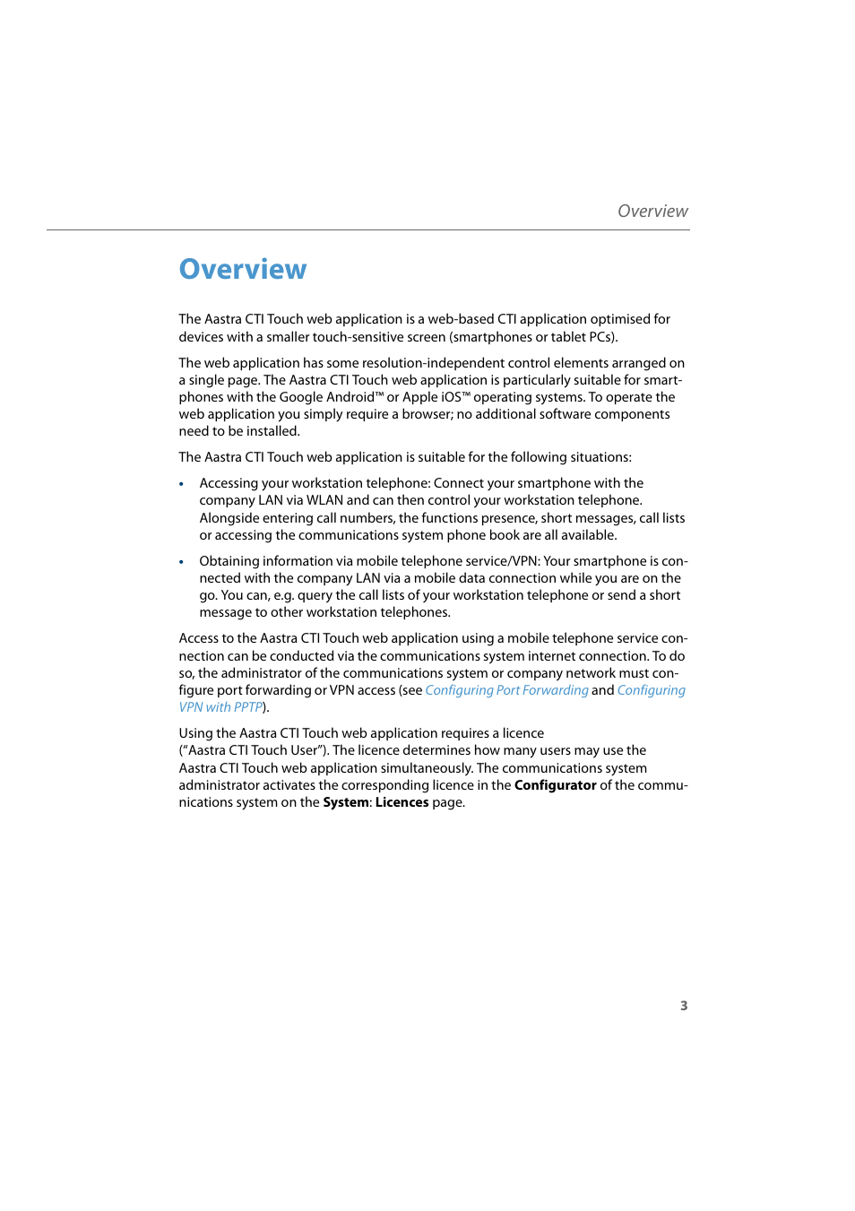 Overview | AASTRA CTI Touch User Guide User Manual | Page 5 / 20