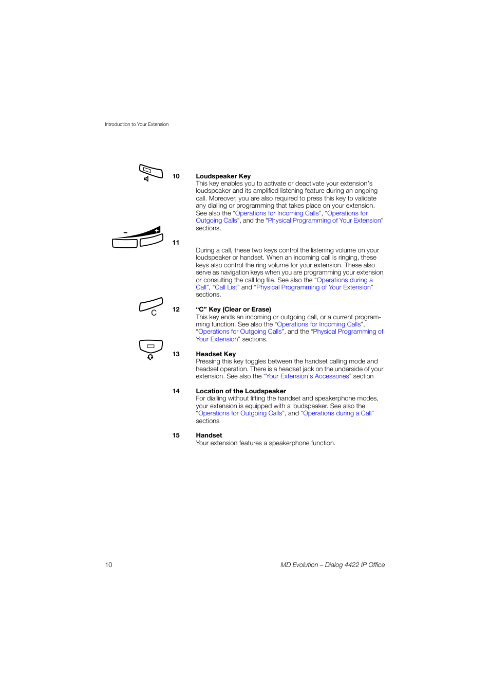AASTRA 4422 IP Office for MD Evolution User Guide User Manual | Page 10 / 151
