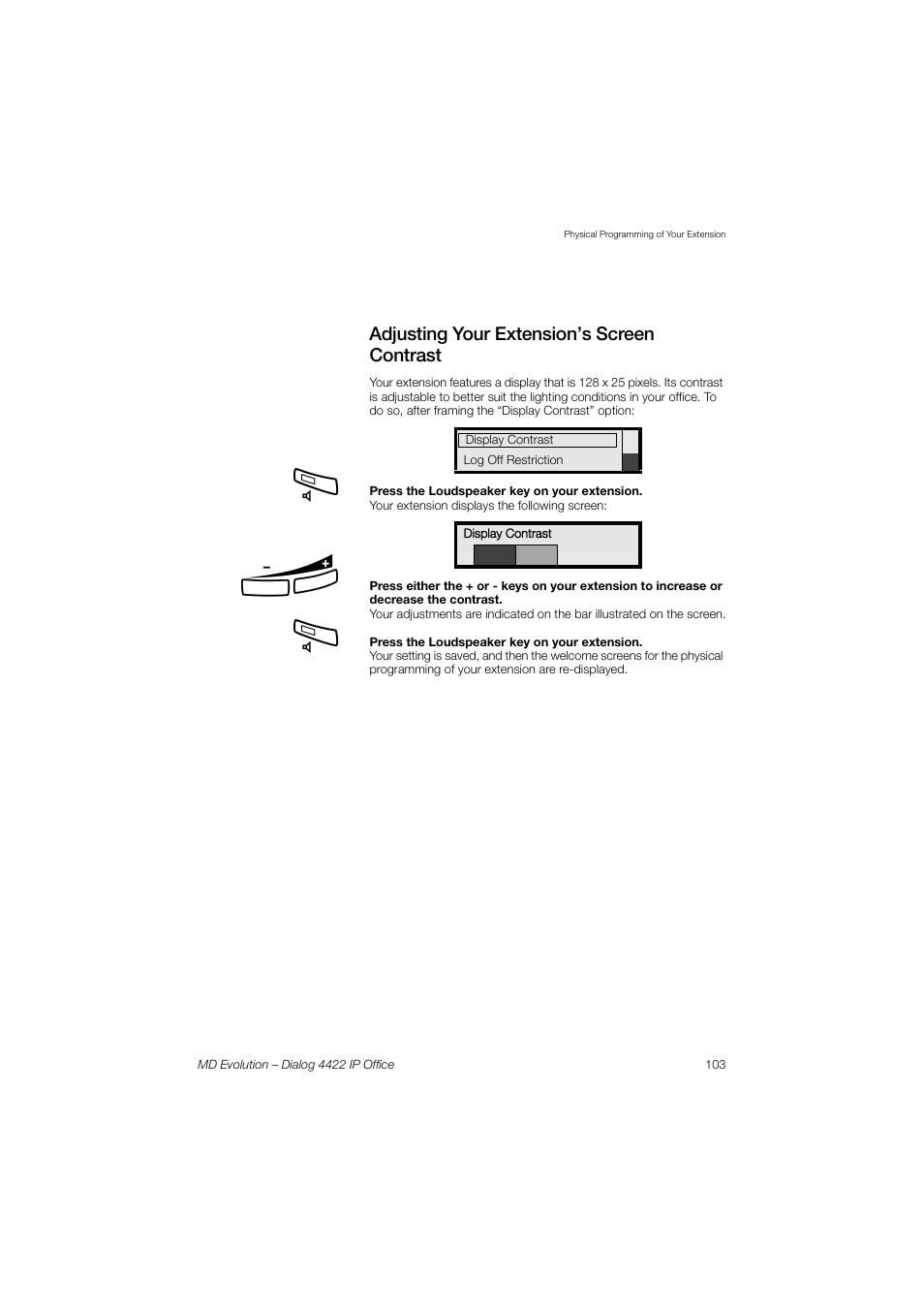 AASTRA 4422 IP Office for MD Evolution User Guide User Manual | Page 103 / 151