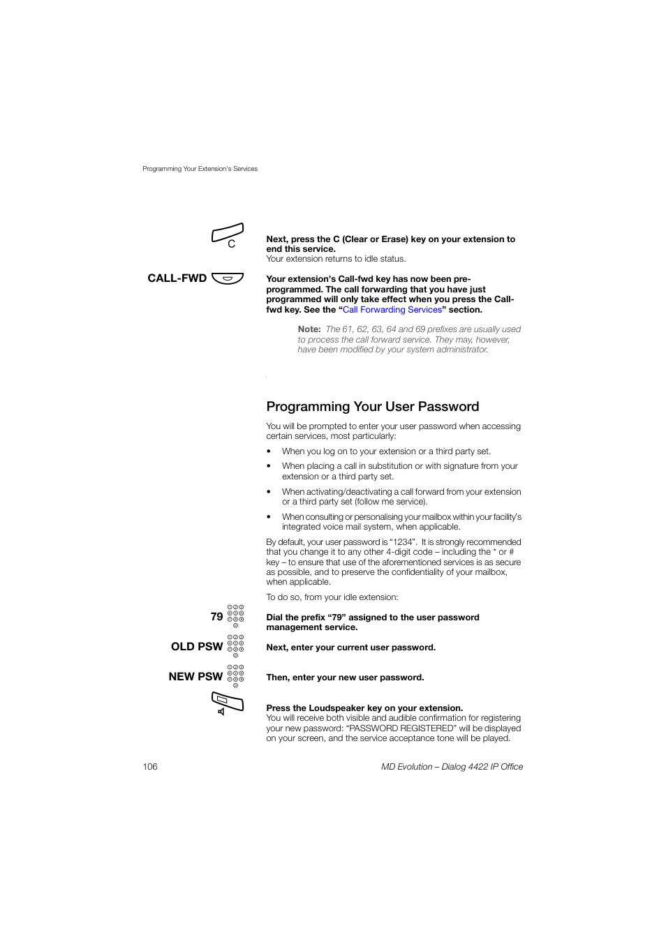 AASTRA 4422 IP Office for MD Evolution User Guide User Manual | Page 106 / 151