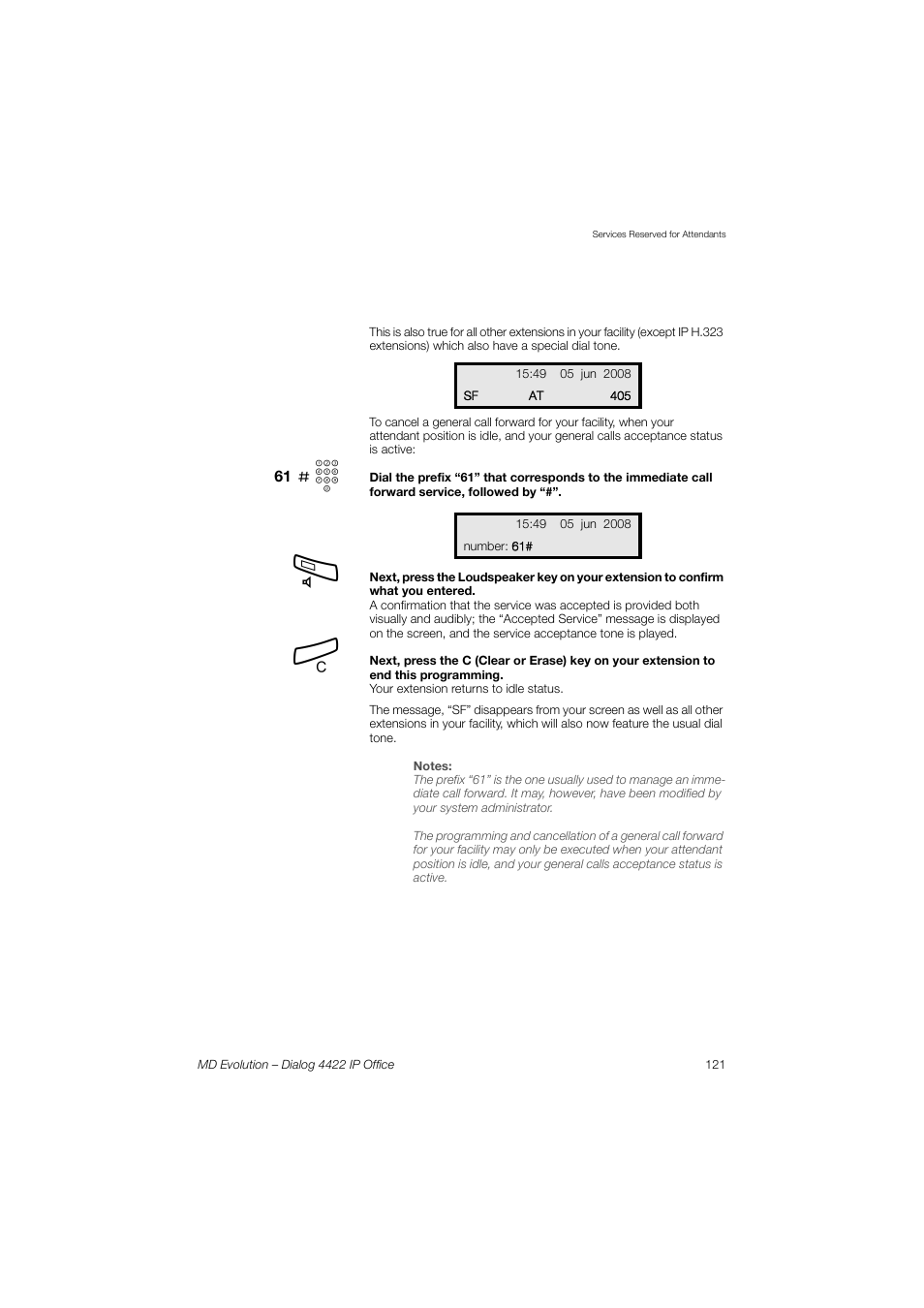 AASTRA 4422 IP Office for MD Evolution User Guide User Manual | Page 121 / 151