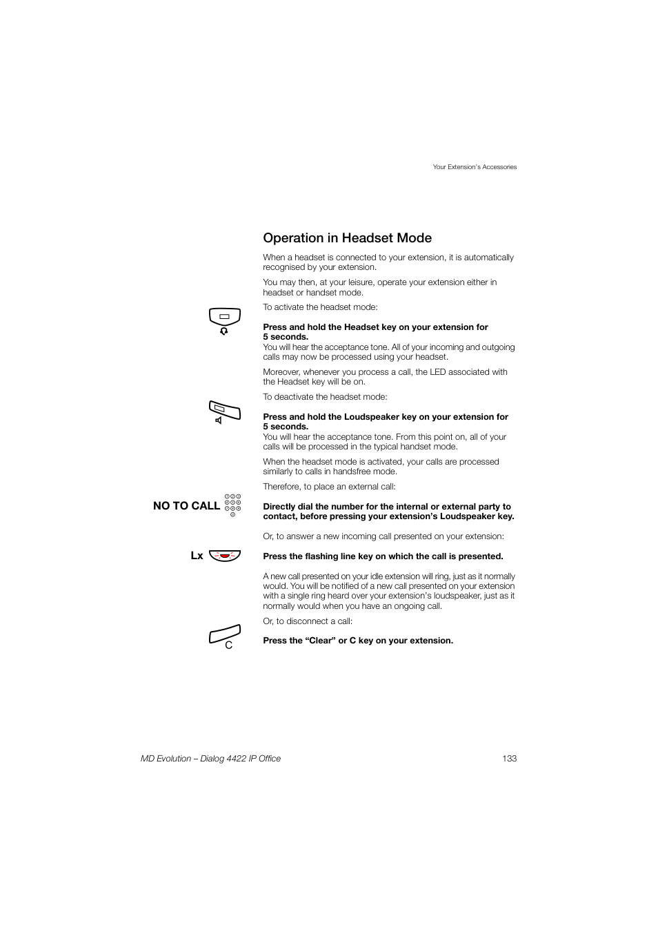 AASTRA 4422 IP Office for MD Evolution User Guide User Manual | Page 133 / 151